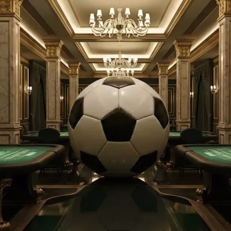 Rainbet Casino displaying a soccer ball on the field.
